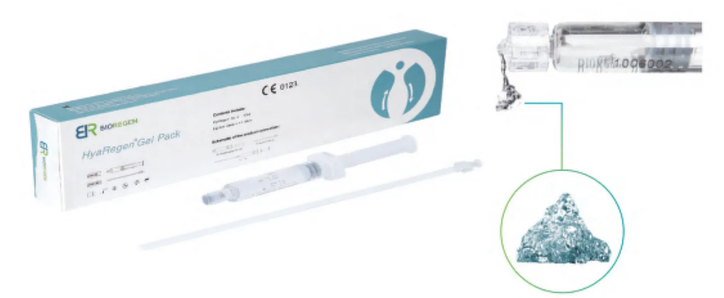 HyaRegen Gel ขนาด 10 mL พร้อมกระบอกเจลและบรรจุภัณฑ์