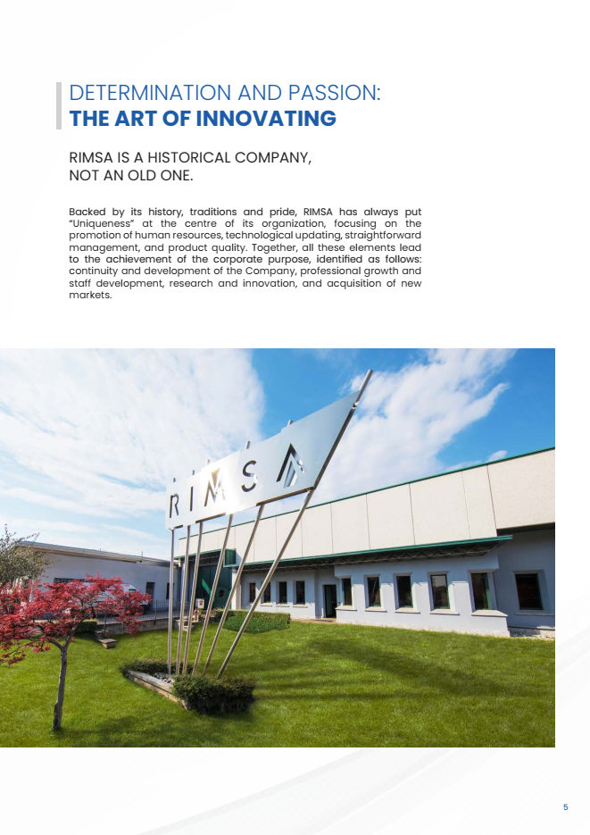 The Art of Innovating and RIMSA facilities in Italy